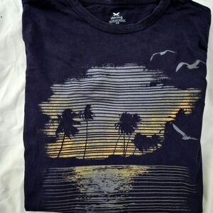 Hering Navy Blue Beachy Graphic T Shirt